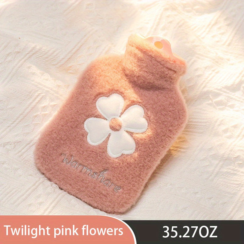 Bolsa de Agua Caliente con Funda Suave, 500/1000 ml, Cálida y Duradera