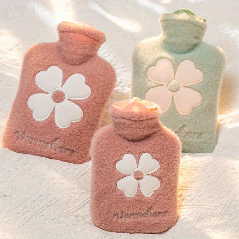 Bolsa de Agua Caliente con Funda Suave, 500/1000 ml, Cálida y Duradera