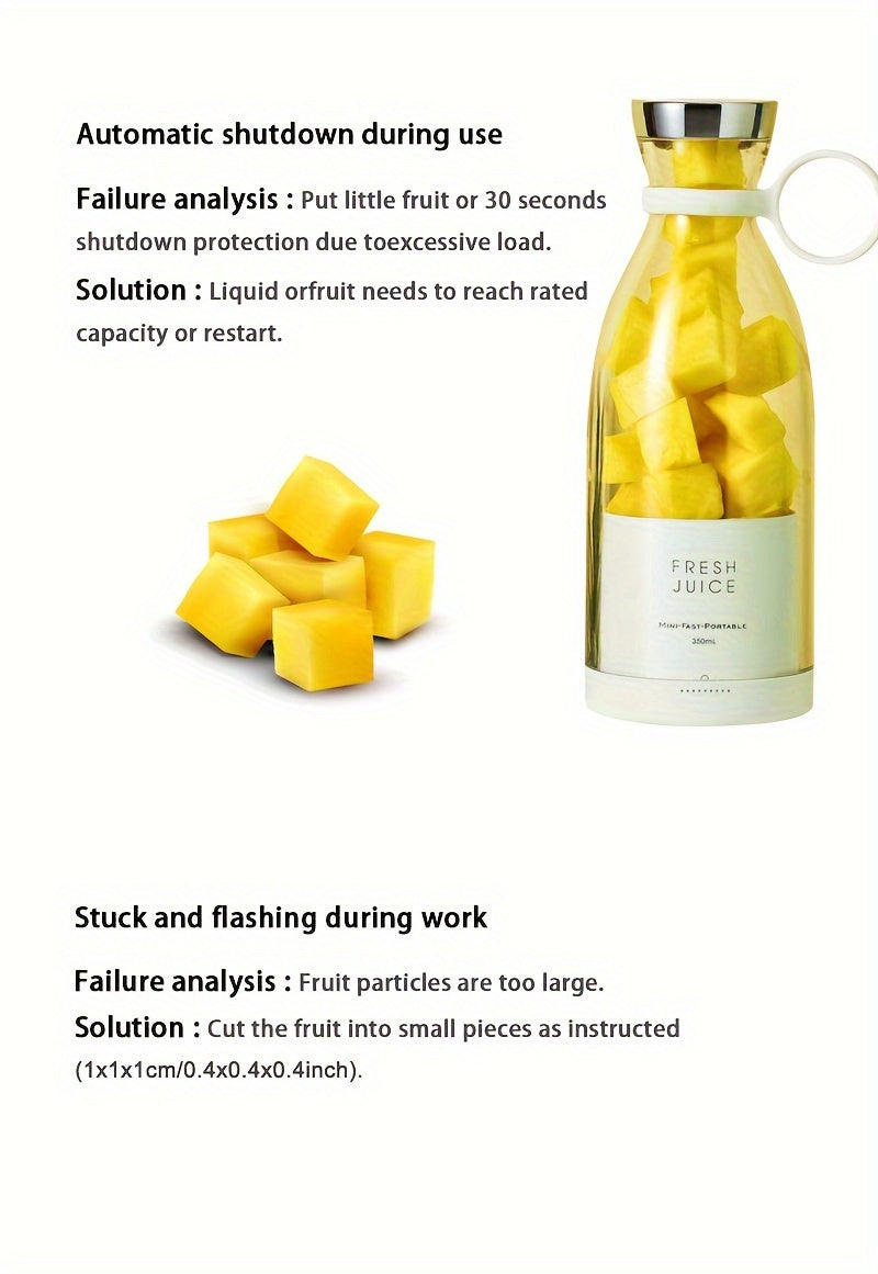 Licuadora Portátil Eléctrica Inalámbrica 350ml para Frutas