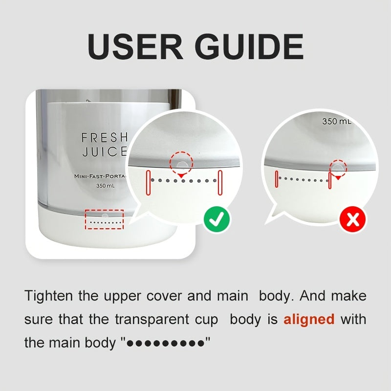 Licuadora Portátil Eléctrica Inalámbrica 350ml para Frutas