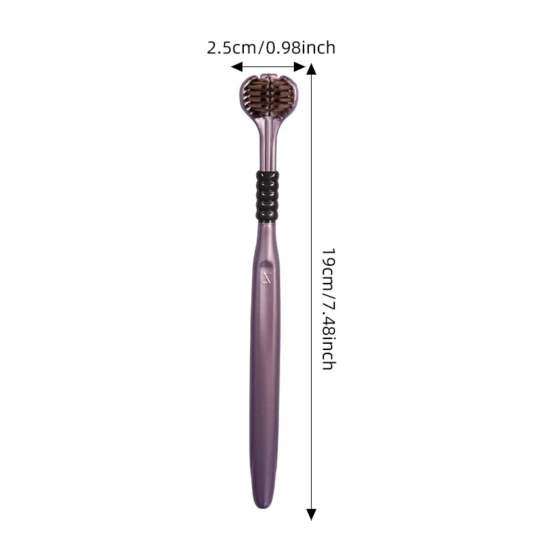 Cepillos de Dientes Adultos 3 Lados con Raspador de Lengua