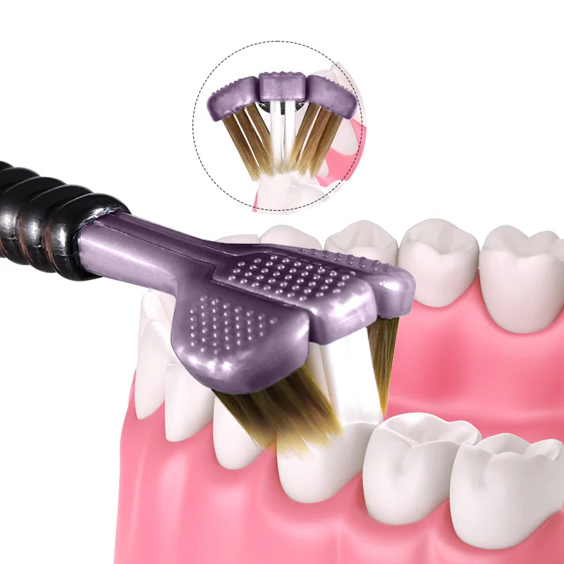Cepillos de Dientes Adultos 3 Lados con Raspador de Lengua