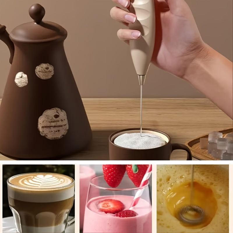 Batidor Eléctrico Mini de Mano para Espuma y Crema