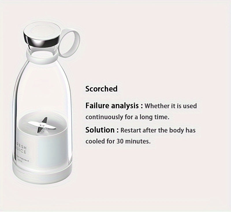 Licuadora Portátil Eléctrica Inalámbrica 350ml para Frutas