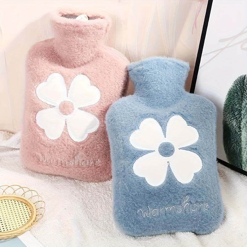 Bolsa de Agua Caliente con Funda Suave, 500/1000 ml, Cálida y Duradera